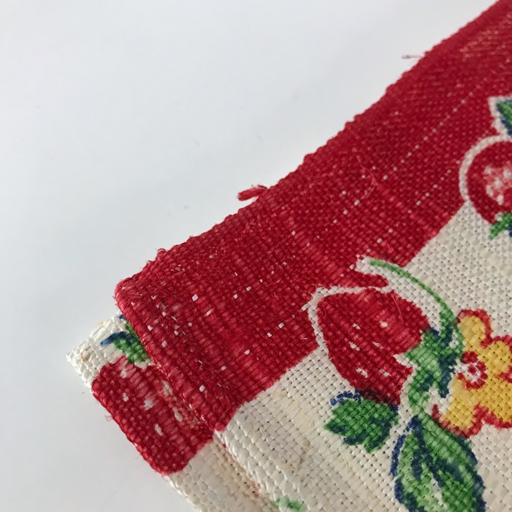 Strawberry Print Tea Dish Towel Dishtowel Kitchen - Picture 3 of 5